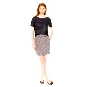 J. Crew Tweed Mini Skirt Tie Waist with Pockets